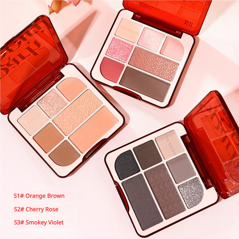 Xixi 7-color eyeshadow Palette Soft Matte Matte Broken Diamond Pearlescent Fine Glitter highlighter Blush All In One Price