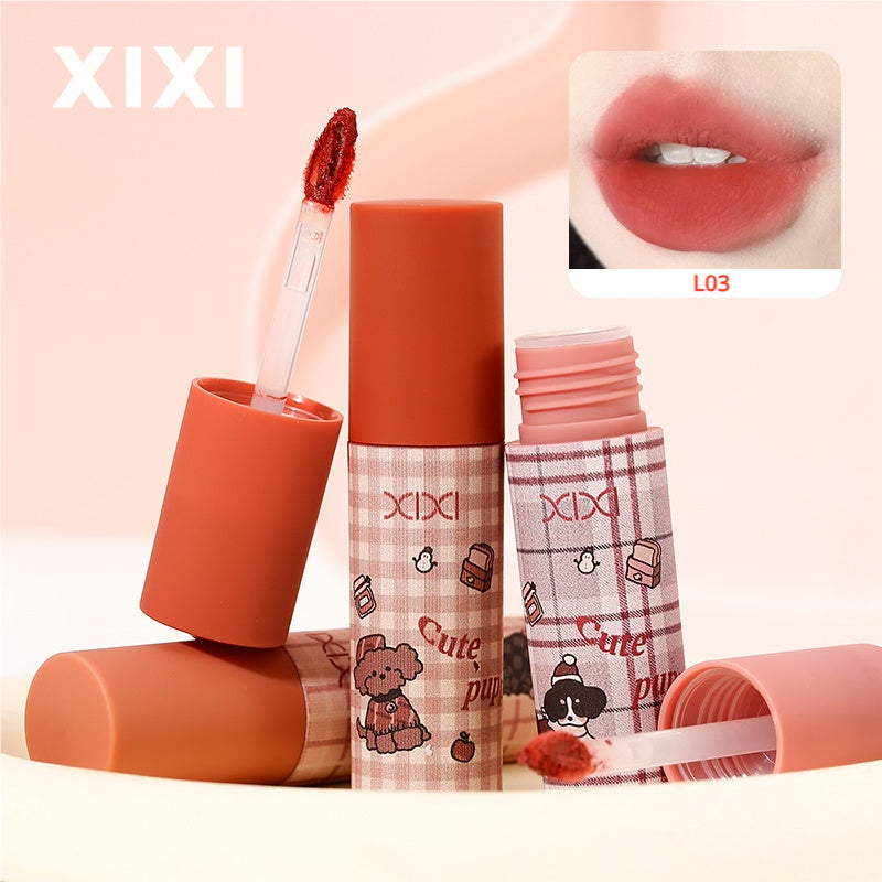 xixi Bruno Silk Matte Lip Mud Set Matte Lip Glaze Gift Box Lipstick Set Student Party Gift for Girls