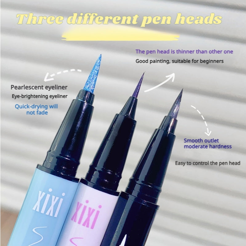 xixi Liquid Eyeliner Cream Pen Transparent Blue Silkworm Light Pen Flash Diamond Eyeliner Long-lasting Pure Desire Momsheng