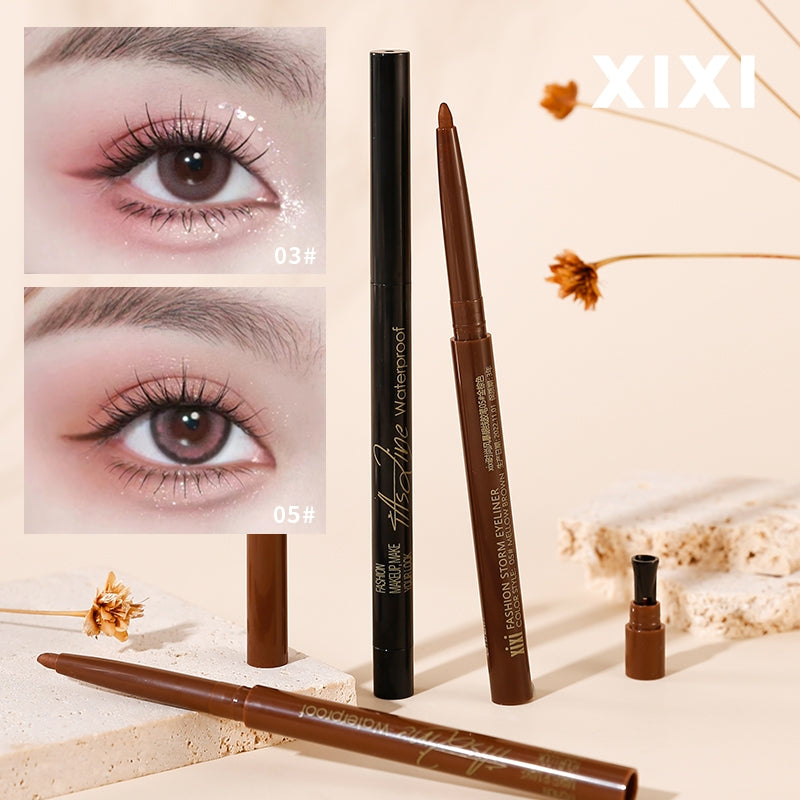 Xixi Black Eyeliner Gel Pen Silkworm Brightening Pen Long-lasting Novice Beginner Not Easy To Smudge Waterproof Makeup Student Color