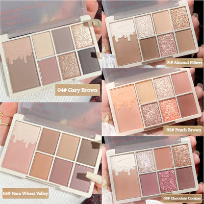 xixi Glowing Beautiful Eyes Seven-color Eyeshadow in Super Hot Earth Color Pearlescent Matte Palette Official Flagship Store Au