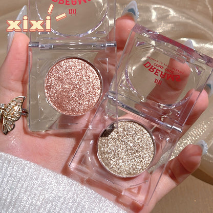 xixi Cowherd Eyeshadow Palette Moonstone Sparkling Fine Glitter Powder Pearlescent Sequins Single Color Brightening Niche Yi