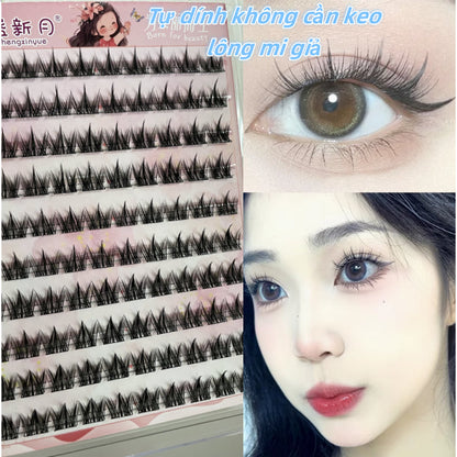 ขนตาปลอมมีกาวในตัว SELF-ADHESIVE EYELASHES กาวฟรีสิบสองราศี Grafted Upper ขนตาปลอม Pure Desire จําลองขนตา Up รายการนี้ไม