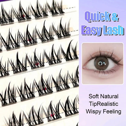 3D False Eyelashes, Glue-free False Eyelashes, Self-adhesive False Eyelashes, Natural, Reusable