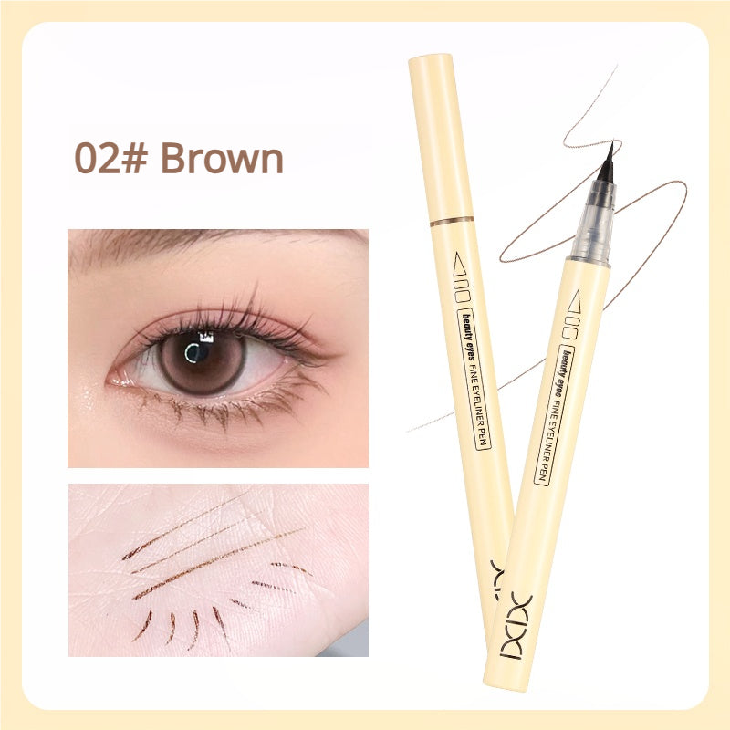 xixi eyeliner, long-lasting, natural, quick-drying, waterproof, easy to write, no smudges, very good lower eyelash brush, silk pen for beginners