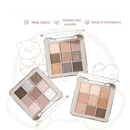 xixi 9-color eyeshadow palette, long-lasting, low saturation, earth tone, affordable, student-only brand, pearl matte, spring and summer