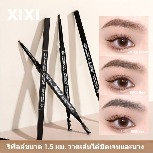 xixi Small black chopsticks, beautiful three-dimensional eyebrow pencil, easy to use, no smudge, and gives a natural bright color for students.