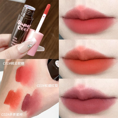 xixi mousse velvet matte lip mud, velvet lip gloss is not easy to stick to the cup, lip glaze without makeup to whiten the lips