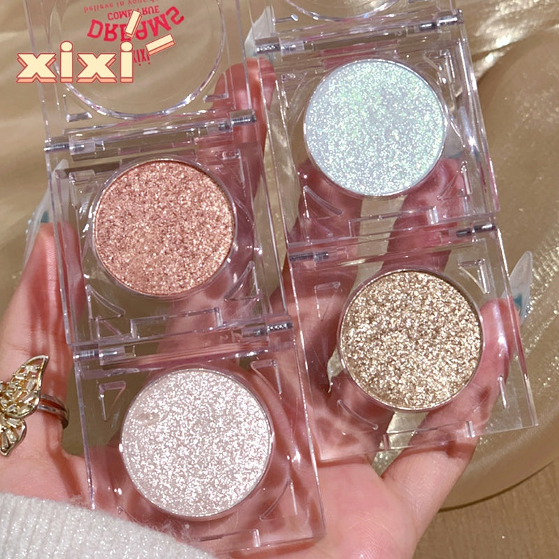 xixi Cowherd Eyeshadow Palette Moonstone Sparkling Fine Glitter Powder Pearlescent Sequins Single Color Brightening Niche Yi