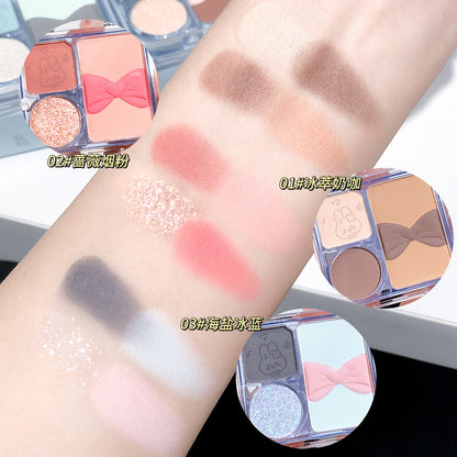 Xixi Eye Shadow Palette Sweet Girl Sweet Lust Earth Wind Low Saturation Small Portable Fake-No-Glamour Makeup Students