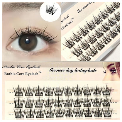 2024 For DIY Makeup False Eyelashes Natural Soft Reusable False Eyelashes Trilogy Little Devil False Eyelashes Natural Cluster Single