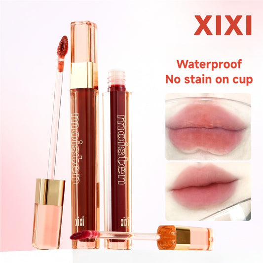 Xixi Water Mist Lip Glaze Women's Lip Mud Lip GLOSS Matte Not easy to stain and change color Affordable students autumn and winter