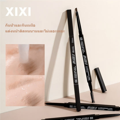 xixi Small black chopsticks, beautiful three-dimensional eyebrow pencil, easy to use, no smudge, and gives a natural bright color for students.