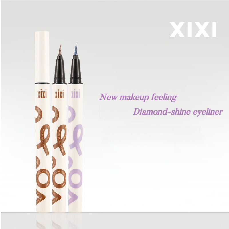 xixi Diamond Eyeliner Waterproof and Sweatproof Eyeshadow Eyeshadow Brightening Color Pen Stage