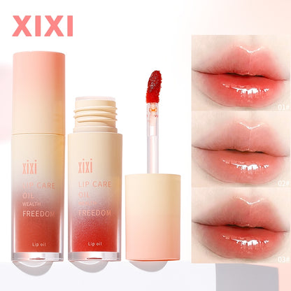 ลิปกลอส xixi ลิปแก้วน้ำกลอส สีติดทนนาน สไตล์หื่นบริสุทธิ์ แต่งหน้าปลอม ลิปสติกไวท์เทนนิ่ง ลิปเคลือบสำหรับนักเรียน