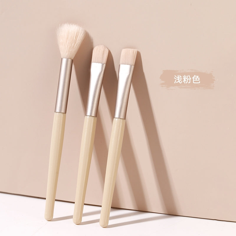 xixi three-piece makeup brush set, blush brush, eyeshadow brush, blending brush, soft hair, convenient makeup tools set