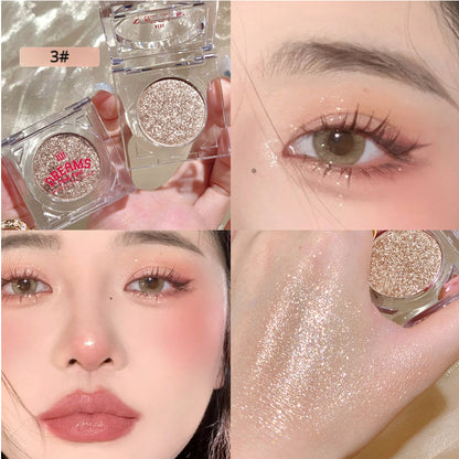 xixi Cowherd Eyeshadow Palette Moonstone Sparkling Fine Glitter Powder Pearlescent Sequins Single Color Brightening Niche Yi