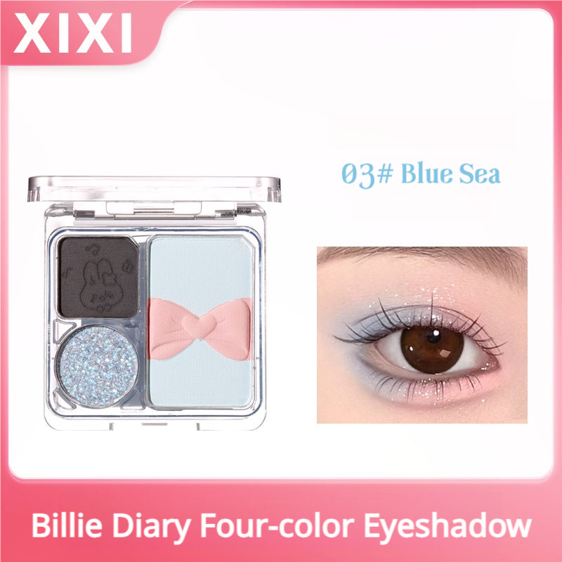 Xixi Eye Shadow Palette Sweet Girl Sweet Lust Earth Wind Low Saturation Small Portable Fake-No-Glamour Makeup Students