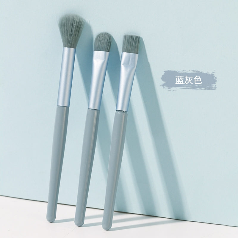 xixi three-piece makeup brush set, blush brush, eyeshadow brush, blending brush, soft hair, convenient makeup tools set