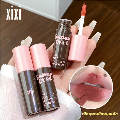 xixi mousse velvet matte lip mud, velvet lip gloss is not easy to stick to the cup, lip glaze without makeup to whiten the lips