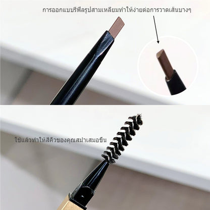 XIXI Small Gold Bar Scirocco Double-ended Eyebrow Pencil Colorful Small Gold Chopsticks Slim Triangle Waterproof Long-lasting Makeup