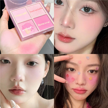 XIXI Go to Sunset four-color blush, white watercolor blush, purple blush, blue blush, matte, bright and low-saturation contour